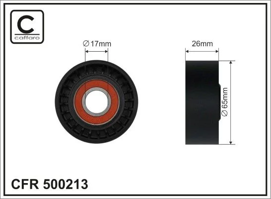 Tensioner Pulley, V-ribbed belt CAFFARO 500213