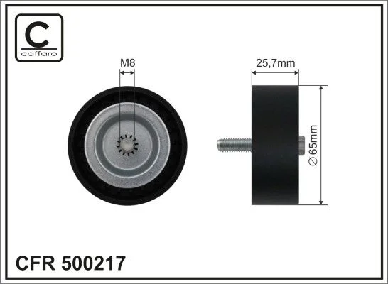 Deflection/Guide Pulley, V-ribbed belt CAFFARO 500217