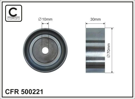 Deflection/Guide Pulley, V-ribbed belt CAFFARO 500221