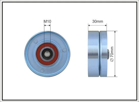 Tensioner Pulley, V-ribbed belt CAFFARO 500228