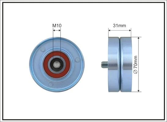 Tensioner Pulley, V-ribbed belt CAFFARO 500239