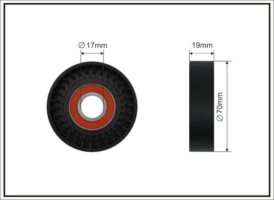 Tensioner Pulley, V-ribbed belt CAFFARO 500271
