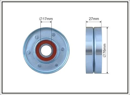 Tensioner Pulley, V-ribbed belt CAFFARO 500316