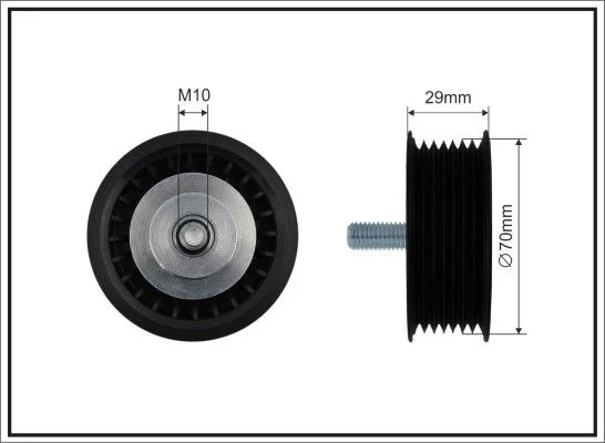 Deflection/Guide Pulley, V-ribbed belt CAFFARO 500326