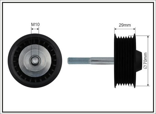 Deflection/Guide Pulley, V-ribbed belt CAFFARO 500327