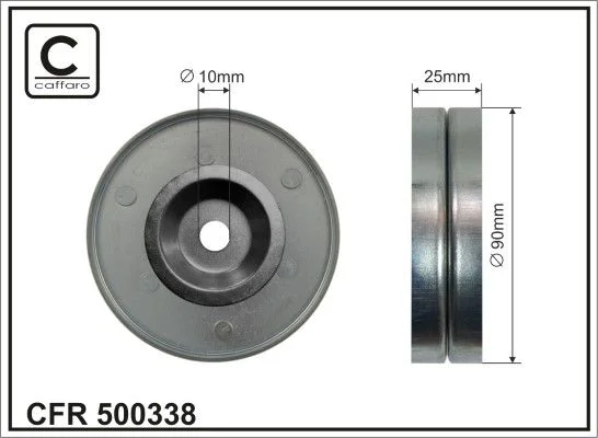 Tensioner Pulley, V-ribbed belt CAFFARO 500338