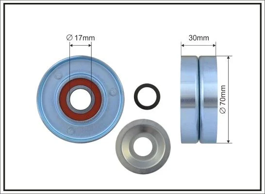 Tensioner Pulley, V-ribbed belt CAFFARO 500362