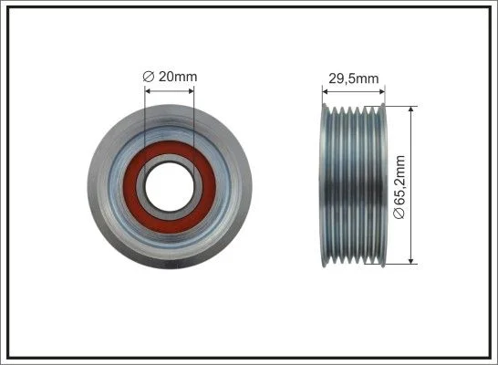 Deflection/Guide Pulley, V-ribbed belt CAFFARO 500410