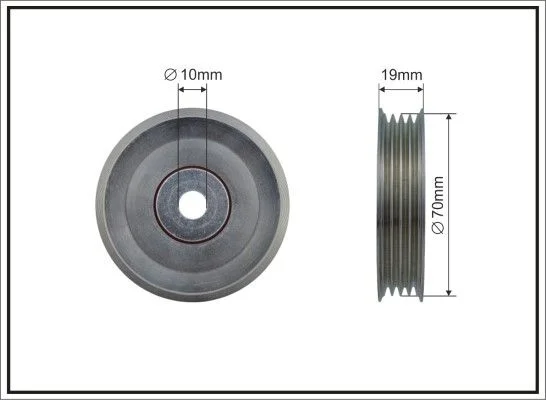 Deflection/Guide Pulley, V-ribbed belt CAFFARO 500426