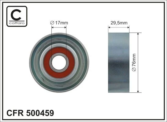 Deflection/Guide Pulley, V-ribbed belt CAFFARO 500459