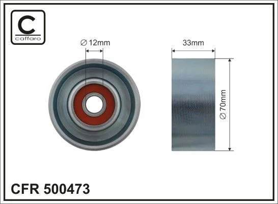 Deflection/Guide Pulley, V-ribbed belt CAFFARO 500473