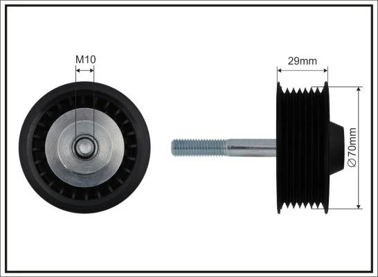 Deflection/Guide Pulley, V-ribbed belt CAFFARO 500510