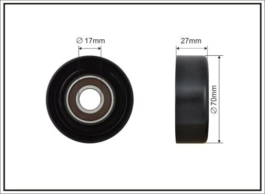 Tensioner Pulley, V-ribbed belt CAFFARO 500529