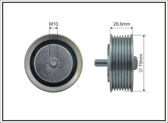 Deflection/Guide Pulley, V-ribbed belt CAFFARO 500530