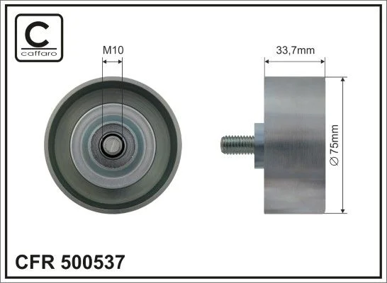 Deflection/Guide Pulley, V-ribbed belt CAFFARO 500537