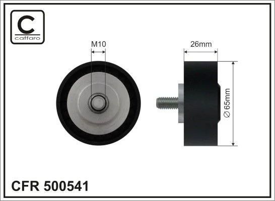 Deflection/Guide Pulley, V-ribbed belt CAFFARO 500541