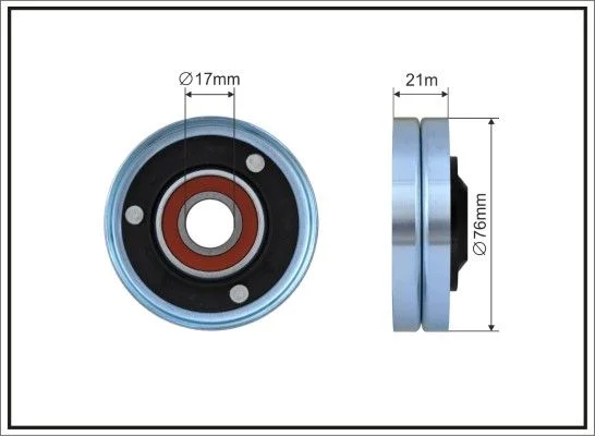 Tensioner Pulley, V-ribbed belt CAFFARO 500654