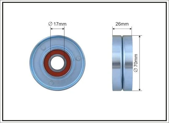 Tensioner Pulley, V-ribbed belt CAFFARO 60-98