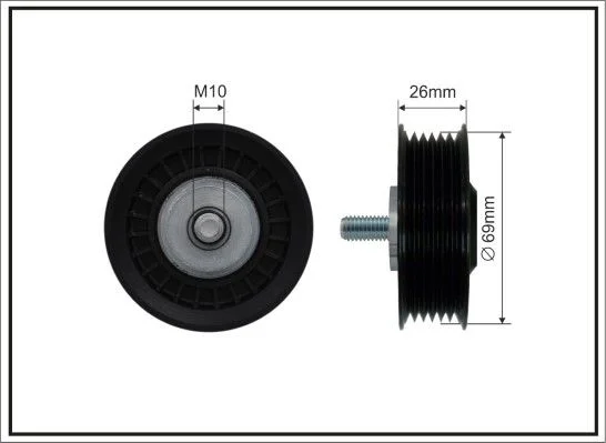 Deflection/Guide Pulley, V-ribbed belt CAFFARO 84-04
