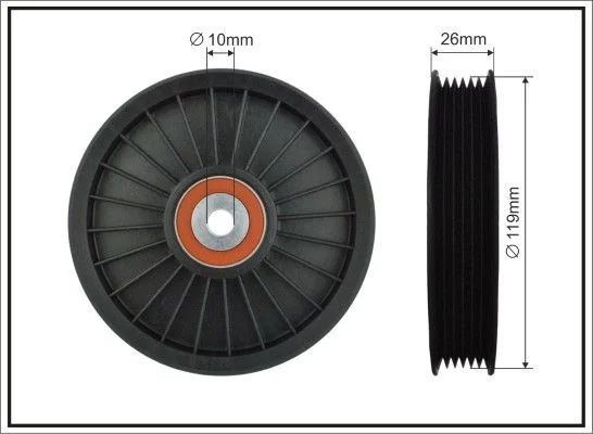Deflection/Guide Pulley, V-ribbed belt CAFFARO 89-98