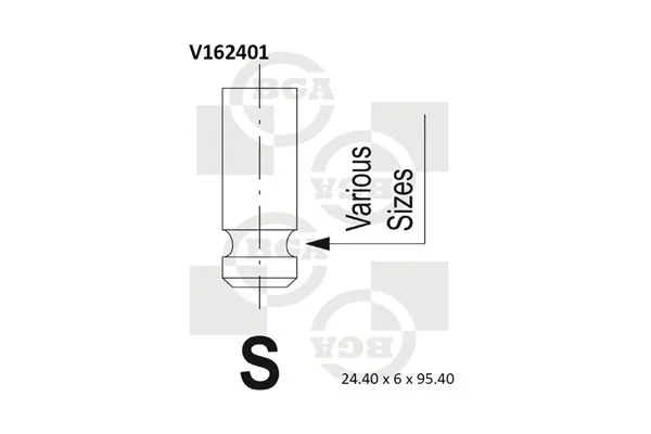 Angos vožtuvas BGA V162401