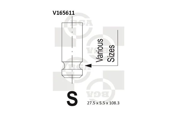 Angos vožtuvas BGA V165611