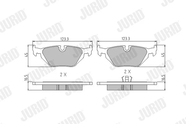 Brake Pad Set, disc brake JURID 571527J