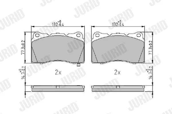 Brake Pad Set, disc brake JURID 572508J