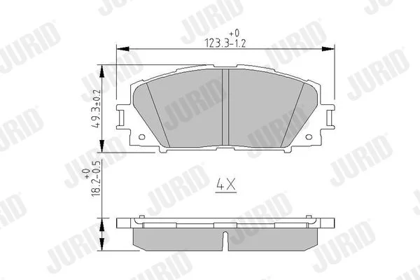 Brake Pad Set, disc brake JURID 572578J