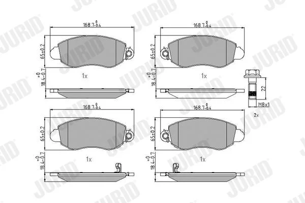 Brake Pad Set, disc brake JURID 573015J