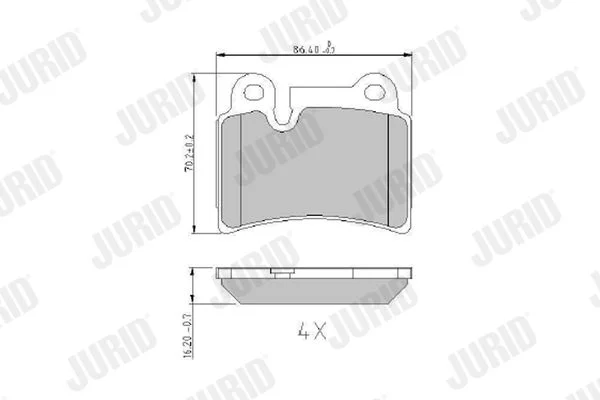 Brake Pad Set, disc brake JURID 573297J