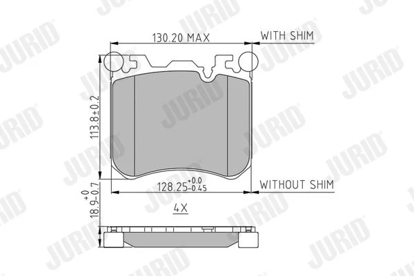 Brake Pad Set, disc brake JURID 573351J