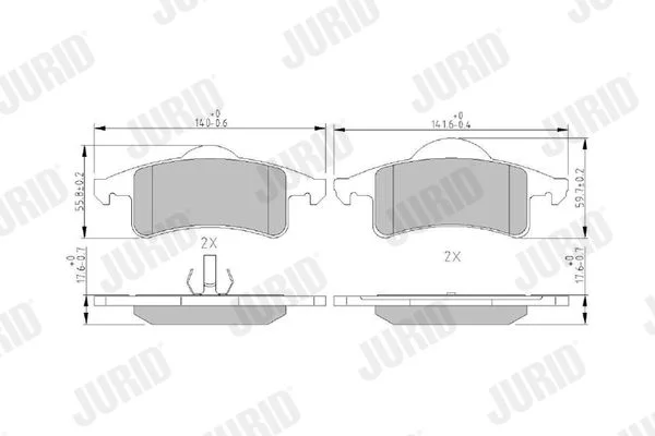 Brake Pad Set, disc brake JURID 573374J