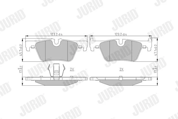 Brake Pad Set, disc brake JURID 573401J
