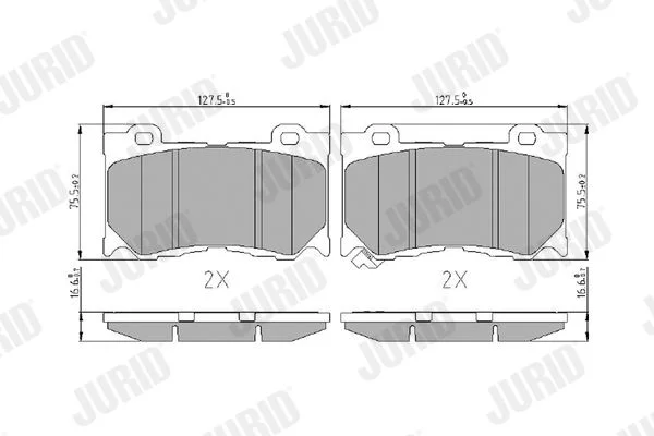Brake Pad Set, disc brake JURID 573453J