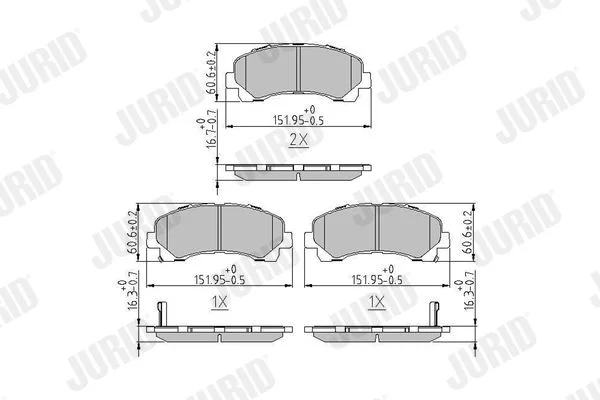 Brake Pad Set, disc brake JURID 573467J