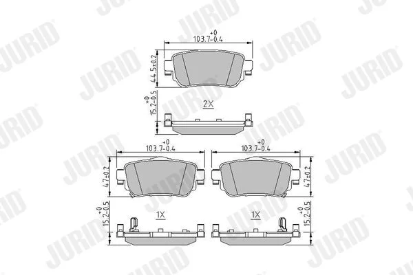 Brake Pad Set, disc brake JURID 573658J
