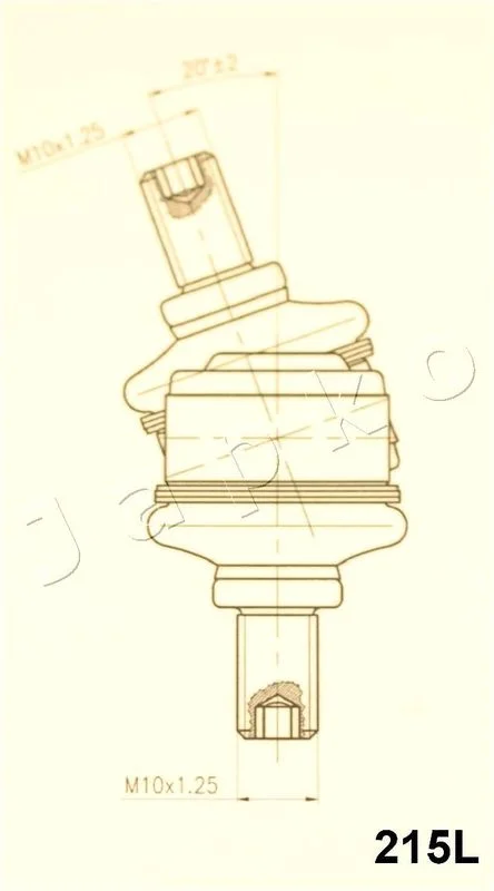 Link/Coupling Rod, stabiliser bar JAPKO 106215L