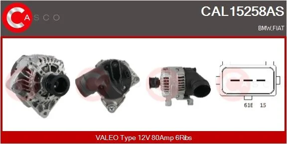Alternator casco CAL15258AS