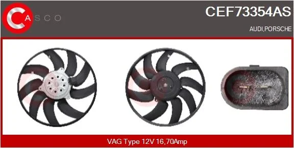 Fan, engine cooling casco CEF73354AS