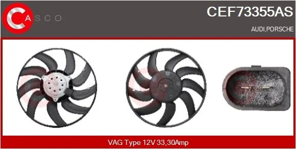 Fan, engine cooling casco CEF73355AS