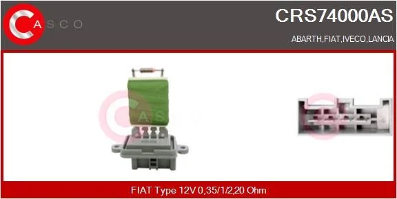 Resistor, interior blower casco CRS74000AS