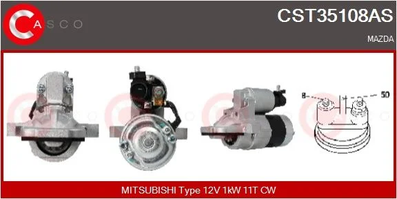 Starter casco CST35108AS