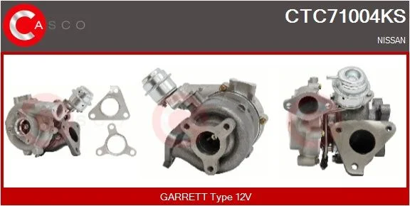 Kompresorius, įkrovimo sistema CASCO - TURBOSPRĘŻARKI CTC71004KS