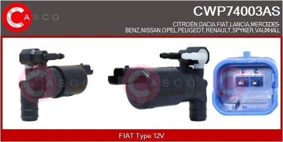 Vandens siurblys, priekinio stiklo plovimas CASCO CWP74003AS