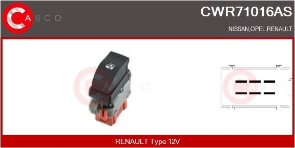 Switch, window regulator casco CWR71016AS