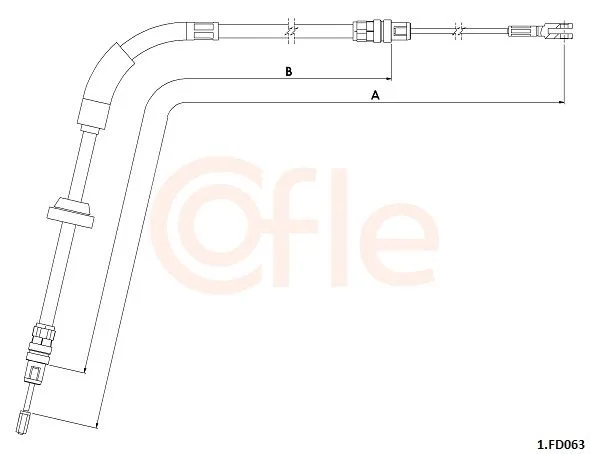 Cable Pull, parking brake COFLE 92.1.FD063