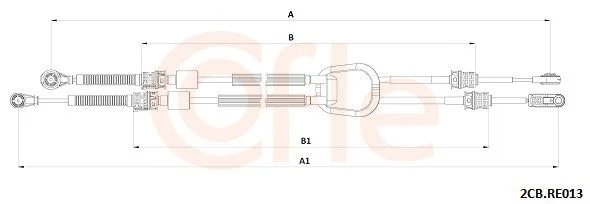 Trosas, neautomatinė transmisija COFLE 92.2CB.RE013