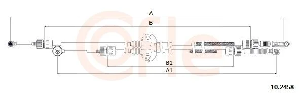 Cable Pull, manual transmission COFLE 10.2458