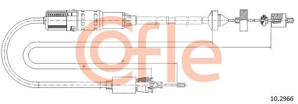 Cable Pull, clutch control COFLE 10.2966